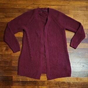 Members Mark Women's Purple Chenille Sweater Cardigan